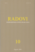 Radovi Leksikografskoga zavoda, knjiga 10